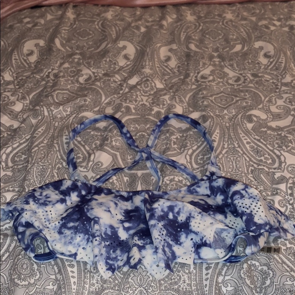 PINK tie dye bikini top
